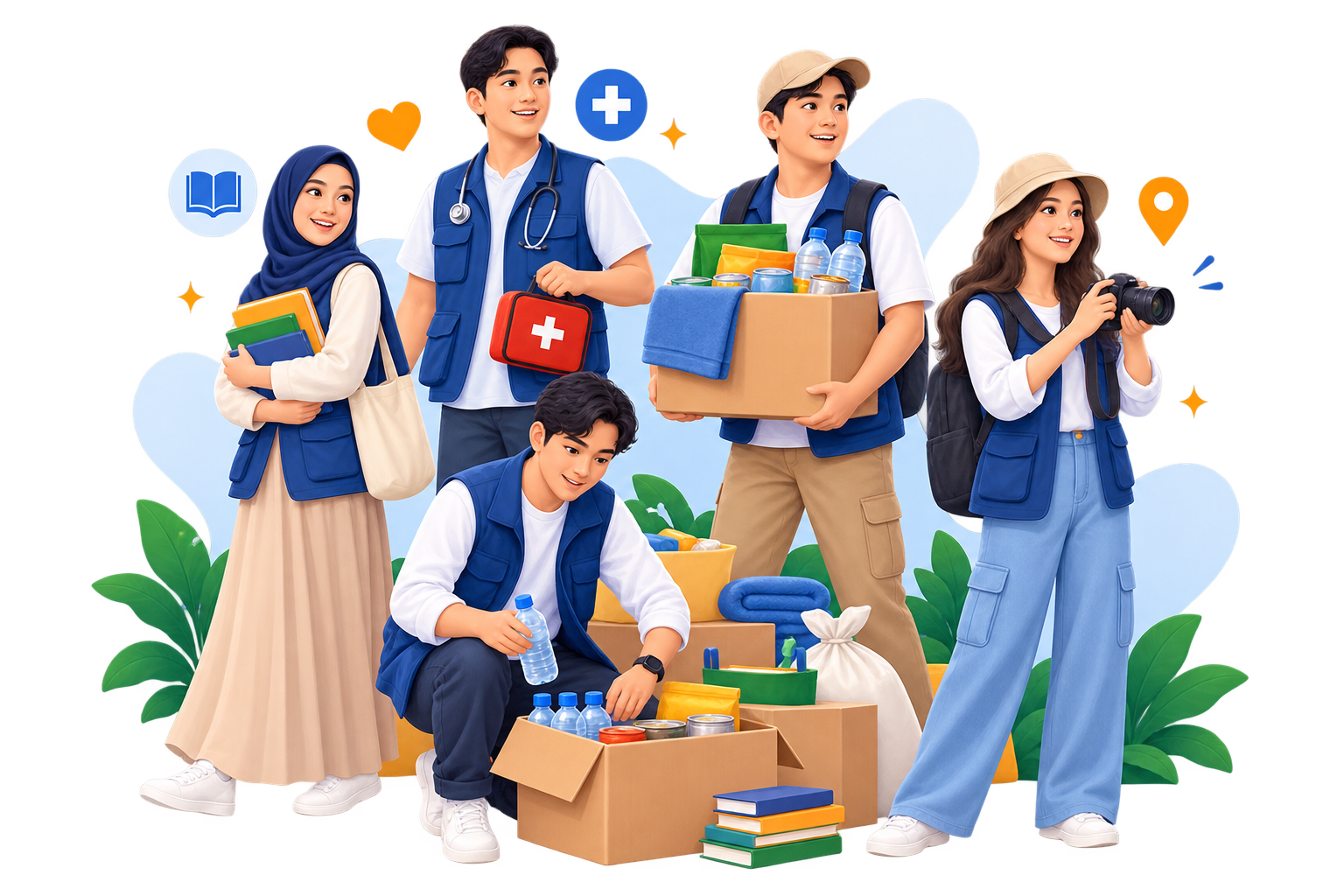 Relawan Indonesia bergerak bersama